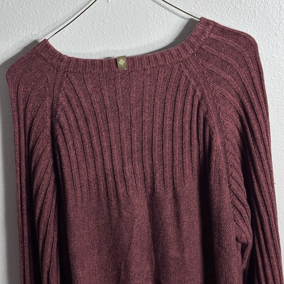 Columbia Men Knit Ribbed Crew Neck Sweater Red Pullover size XL - Picture 8 of 11